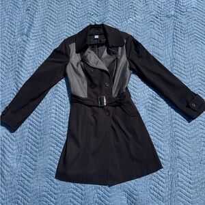 VENUS Black and Gray Trench Coat